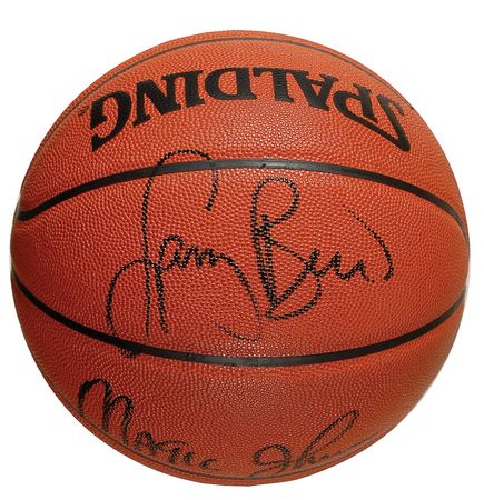 Lot #1346 Larry Bird and Magic Johnson Basketball - Image 1