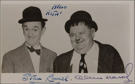 Lot #1133 Laurel and Hardy Signed Photograph - Image 2
