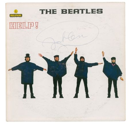 Lot #721 Beatles: John Lennon: Rare single-signed Help! directly from the WFIL Helping Hand Marathon - Image 1