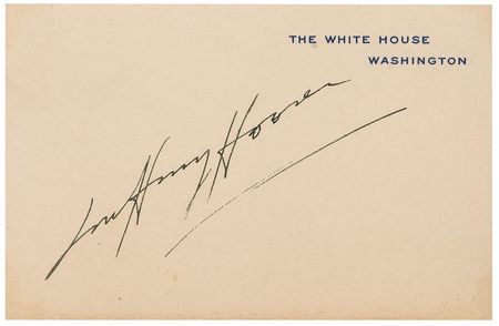 Lot #55 Herbert and Lou Henry Hoover Signatures - Image 2