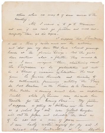 Lot #300 Civil War Letter: “Bully for Grant! Bully for Foote! And fifty bullys for Burnside!” - Image 3