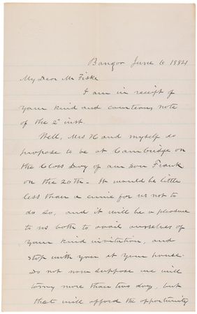 Lot #204 Hannibal Hamlin Handwritten Letter Signed - Image 1