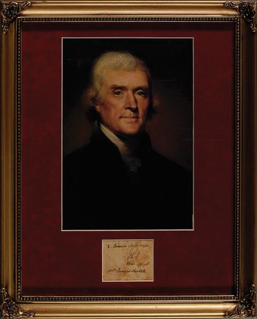 Lot #60 Thomas Jefferson Signed Note - Image 1