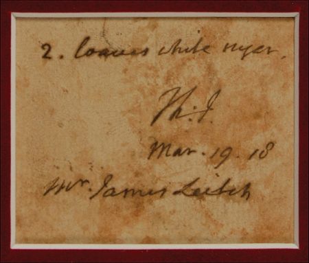 Lot #60 Thomas Jefferson Signed Note - Image 2