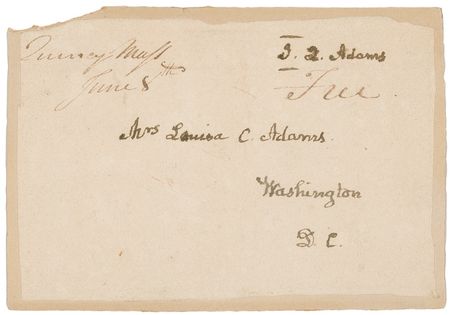 Lot #7 John Quincy Adams Free Frank