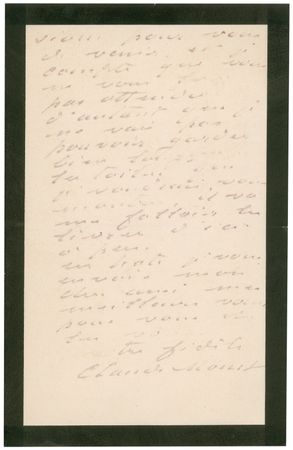 Lot #573 Claude Monet: ?I had sent the painting to Clemenceau...he was ready to come here at the date you will choose. - Image 2