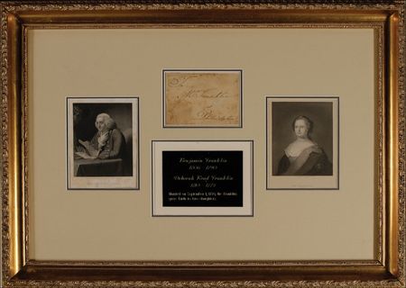Lot #196 Benjamin Franklin: ?To Mrs. Franklin at Philadelphia? - Image 1