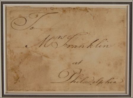 Lot #196 Benjamin Franklin: ?To Mrs. Franklin at Philadelphia? - Image 2