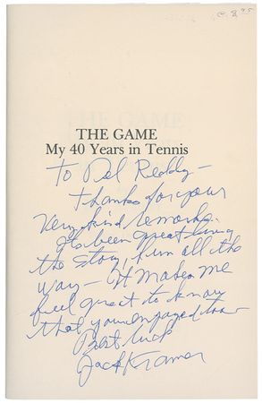 Lot #1434 Jack Kramer Book - Image 1