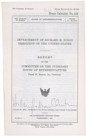 Lot #26 Hillary Rodham Clinton Report - Image 1