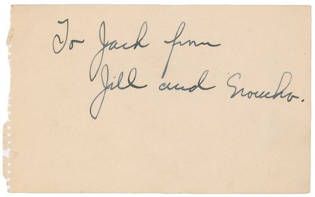 Lot #1156 Marx Brothers Signatures - Image 3