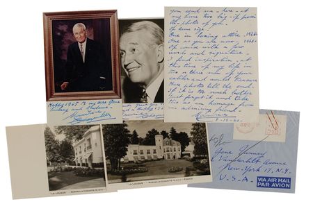 Lot #1006 Maurice Chevalier: Chevalier sends an autograph request to boxinglegend Gene Tunney - Image 1