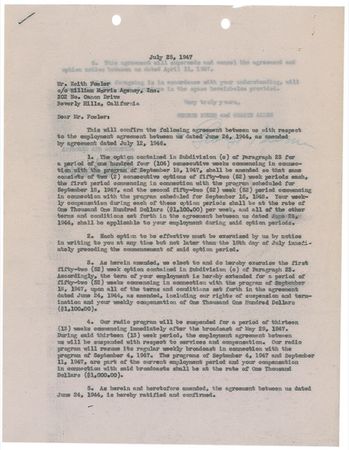 Lot #997 George Burns - Image 1