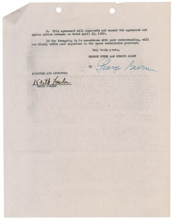 Lot #997 George Burns - Image 2
