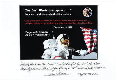 Lot #374 Apollo 17: Gene Cernan 