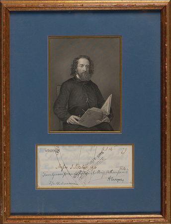 Lot #603 Alfred Lord Tennyson Check - Image 1
