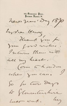 Lot #532 Wilkie Collins Handwritten Letter Signed - Image 1
