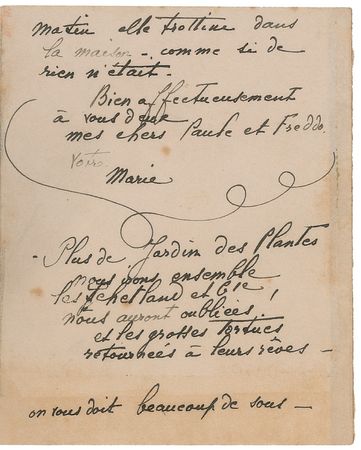 Lot #560 Marie Laurencin: The avant-garde artist, and Picasso?s friend, adds an original work to her letter - Image 2