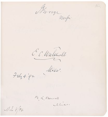 Lot #167 19th Century Autograph Album: Extraordinary autograph album signed by five presidents, Union and Confederate officers, and Supreme Court Justices, including Roosevelt, McKinley, Harrison, Douglass, Morgan, and Butler - Image 10
