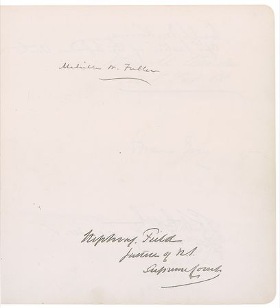 Lot #167 19th Century Autograph Album: Extraordinary autograph album signed by five presidents, Union and Confederate officers, and Supreme Court Justices, including Roosevelt, McKinley, Harrison, Douglass, Morgan, and Butler - Image 3