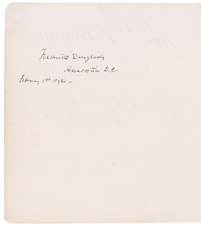 Lot #167 19th Century Autograph Album: Extraordinary autograph album signed by five presidents, Union and Confederate officers, and Supreme Court Justices, including Roosevelt, McKinley, Harrison, Douglass, Morgan, and Butler - Image 9