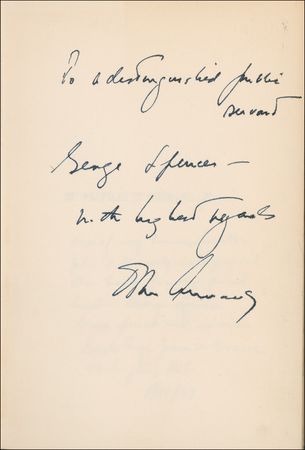 Lot #85 John F. Kennedy: JFK signs his Pulitzer Prize-winning Profiles in Courage for a former Arkansas senator and fellow navy veteran - Image 1