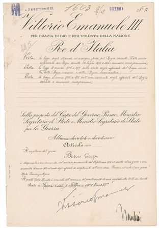 Lot #287 Benito Mussolini and Vittorio Emanuele III - Image 2