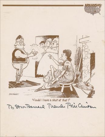Lot #24 Bill Clinton Printed Cartoon