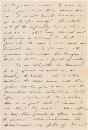Lot #360 Abner Doubleday: “The whole root of the difficulty lies in slavery and we are still very timid and apologetic in relation to that”—Early in the Civil War, Doubleday clearly states the cause of the conflict - Image 2