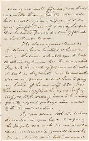 Lot #173 Clara Barton: The Red Cross founder and witness to some of the Civil War?s most horrific battles addresses the value of Confederate dollars - Image 3
