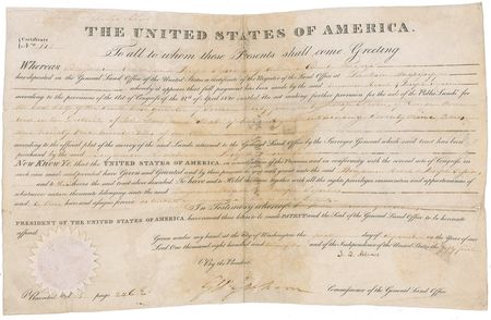 Lot #1 John Quincy Adams Signed Document