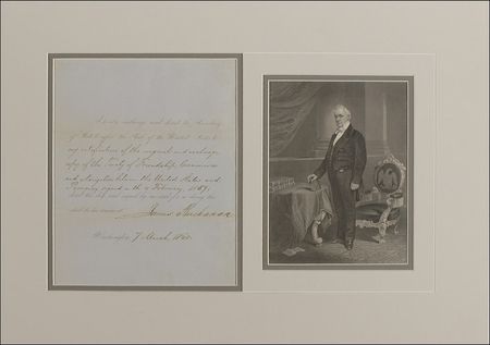 Lot #6 James Buchanan: Treaty of Friendship,