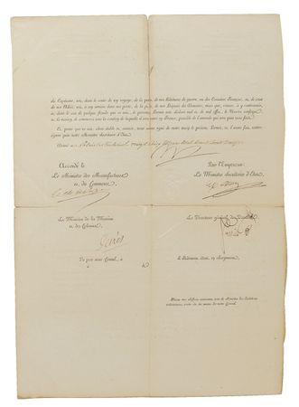Lot #389 Napoleon: A seldom-seen passport for an American ship during the War of 1812 - Image 1