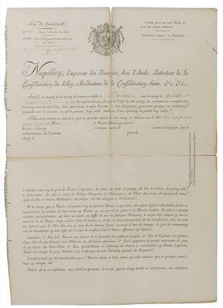 Lot #389 Napoleon: A seldom-seen passport for an American ship during the War of 1812 - Image 2