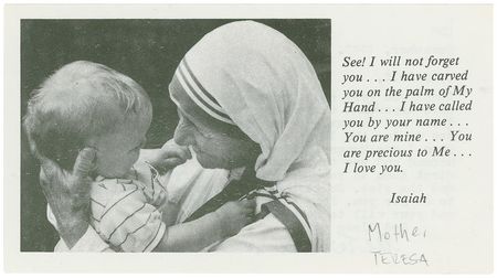 Lot #284 Mother Teresa: ?More important than autographs is what we do for Jesus? - Image 2