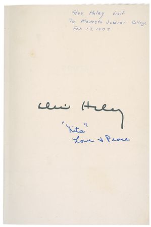 Lot #549 Alex Haley Book - Image 1
