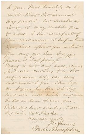 Lot #370 Wade Hampton: “I know of no one upon whom the war has inflicted deeper wounds...These funds have been given to me for the sole purpose of alleviating the distress of our people” - Image 2