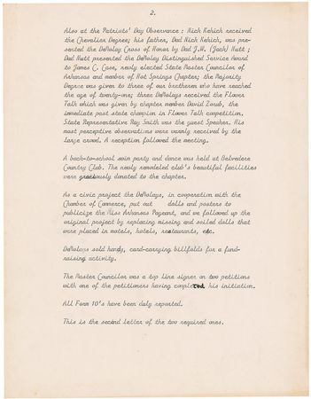 Lot #26 Bill Clinton: The 18-year-old master counsilor reports to a Masonic order in 1964 - Image 2