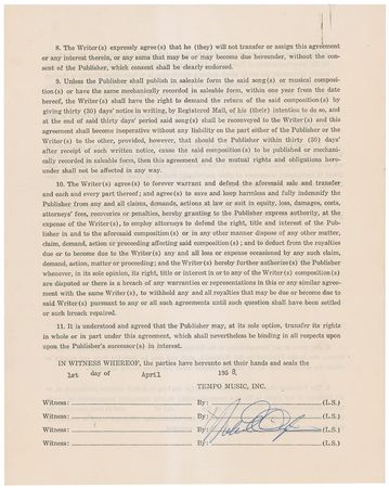 Lot #805 Duke Ellington Signed Document - Image 2