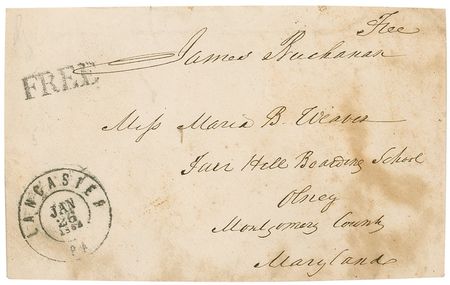 Lot #8 James Buchanan Free Frank
