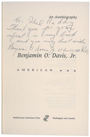 Lot #356 Benjamin O. Davis Book - Image 1