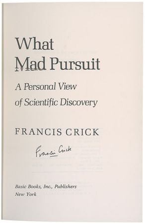 Lot #216 DNA: Francis Crick Book - Image 1