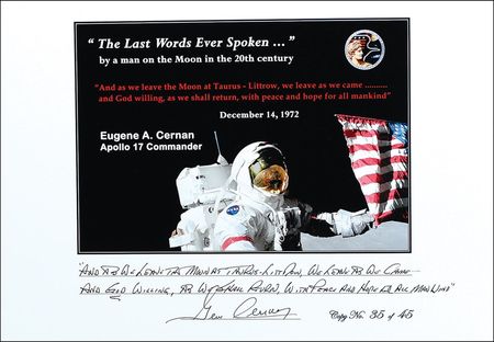 Lot #423 Apollo 17: Gene Cernan 