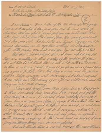Lot #327 Robert Stroud Handwritten Letter Signed - Image 1