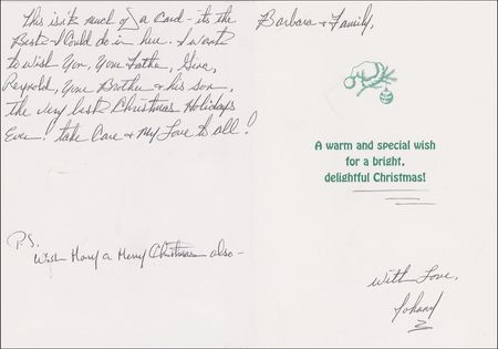 Lot #244 John Gotti: From the Federal Pen: ?This isn?t much of a card?it?s the best I could do in here? - Image 1