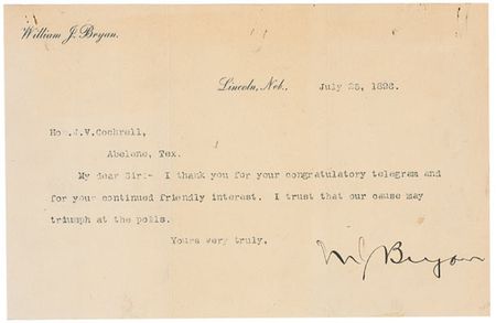 Lot #187 William Jennings Bryan - Image 2