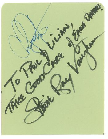 Lot #964 Stevie Ray Vaughan and Double Trouble Signatures - Image 1
