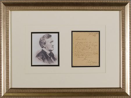 Lot #719 Richard Wagner: “Here I am pestering you again,” writes Wagner during a transitional 1857 - Image 1