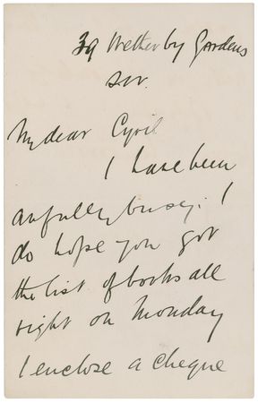 Lot #320 Ernest Shackleton: “Hope to see you tomorrow old chap”: Shackleton makes last-minute preparations prior to the 1901 departure of the Discovery - Image 1