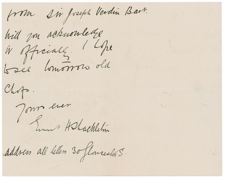 Lot #320 Ernest Shackleton: “Hope to see you tomorrow old chap”: Shackleton makes last-minute preparations prior to the 1901 departure of the Discovery - Image 2